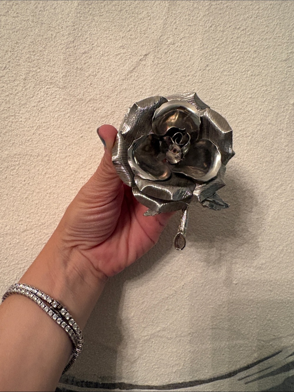 Silver Floral Statement Brooch - Women Accessories
